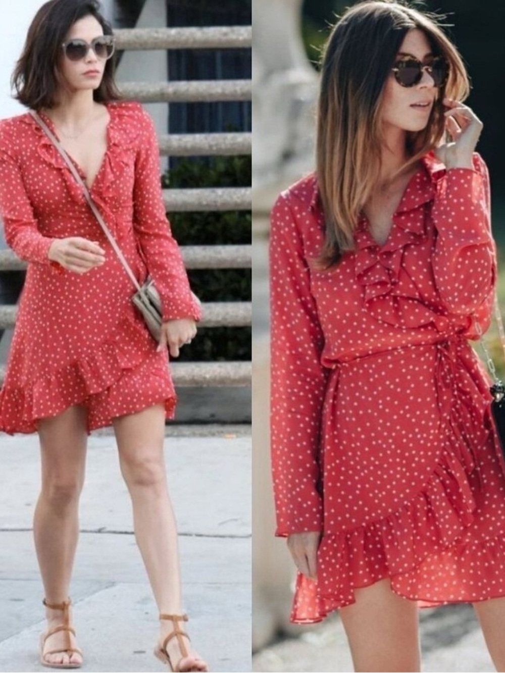 Realisation Par Silk Polka Dot Red Dress - Picture 2 of 10